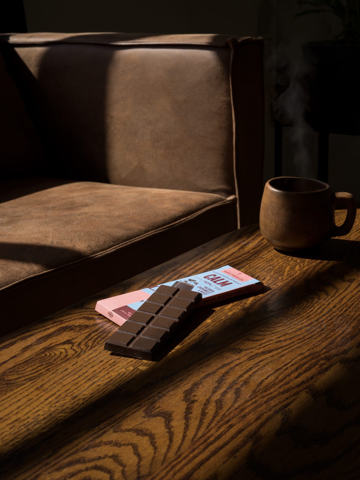Calm bar on a wooden table