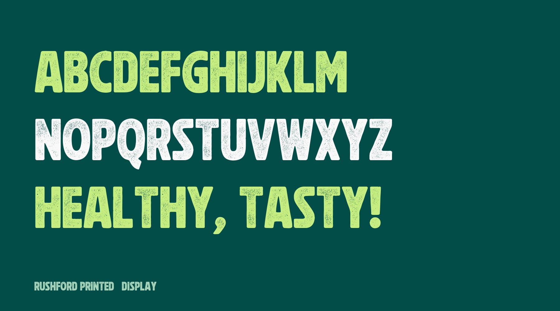 Rushford Printed specimen
