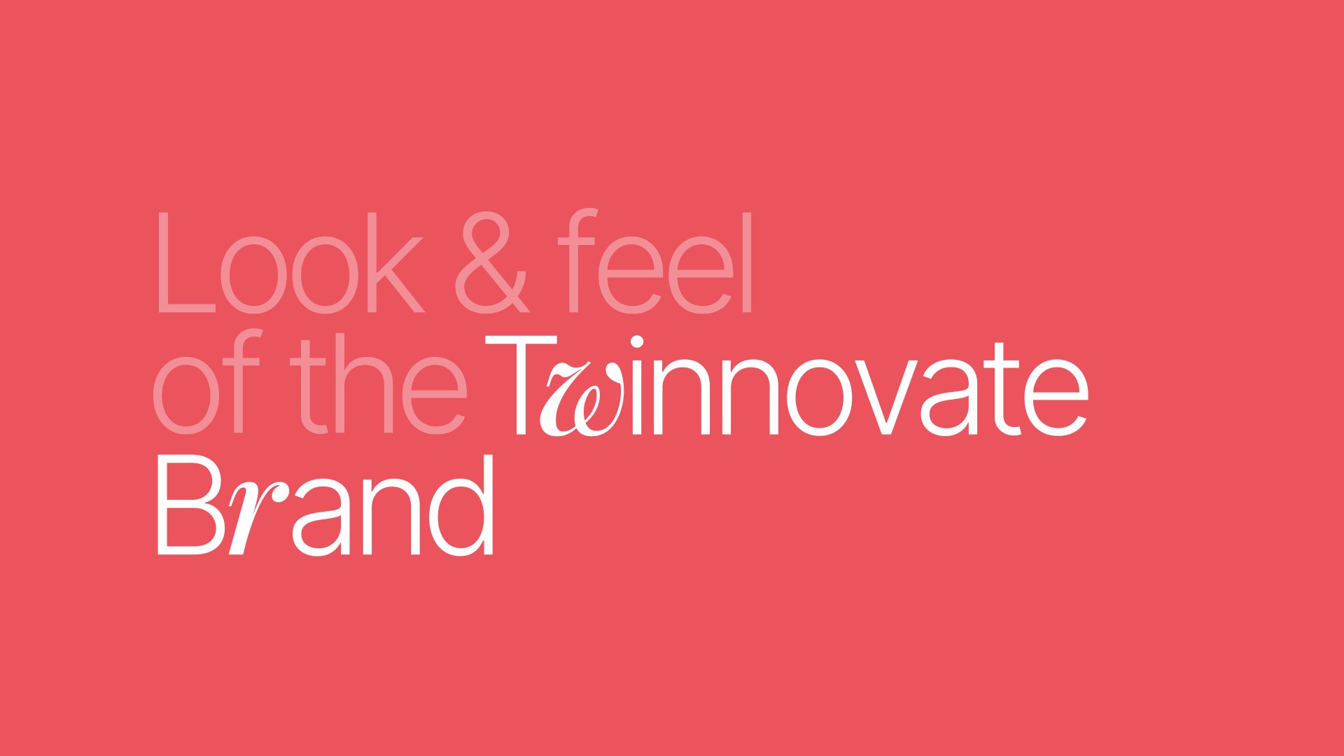 Look and feel of the Twinnovate brand